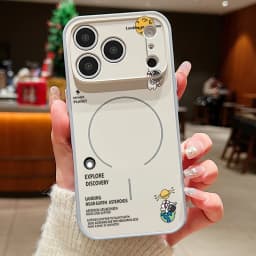 Hanging Astronaut Pattern Case For iPhone 17 Pro Max Magnetic For Magsafe Skin Feeling Cover For iPhone 16 18 Pro Max 15 14 13