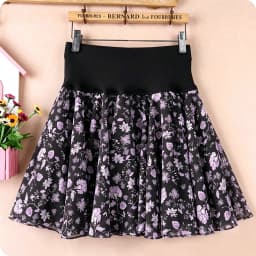 Summer Polka Dot Chiffon Short Skirt Women's High Waist A-Line Half-length Puffy Skirt Anti-Light Large Size Commute Style