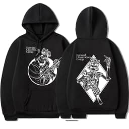 Forward Observations Group Hoodie Punk Skeleton Gothic Hoodies Men's Fashion Vintage Graphic Hooded Sweatshirt Streetwear