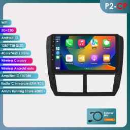 360Camera 2Din Android 13 Car Radio For Subaru Forester Impreza 2008-2014 Car Multimedia GPS 4G-LET Carplay autoradio NO DVD7862
