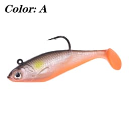 1PCS Silicone Soft Bait 75mm/9.5g Swim Tail Jigging Wobblers Fishing Lure Artificial Spoon Rubber Baits Sea Bass Pike Tackle