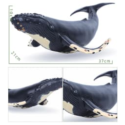 Big Size Soft Rubber Sea Life Simulation Action Figure Animal Model Toys for Children Kids Whale Figures Collection Educational