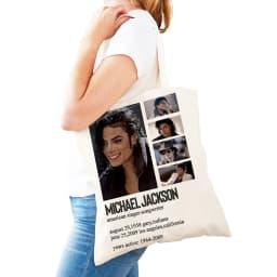 Michael Jackson Lady Shopping Bags Double Print Super Star Women Shopper Tote Bag Lightweight Album Girl Shop Satchel