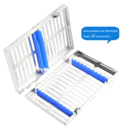 135°C Autoclavable Dental Sterilization Cassette for 5/10/20 Grid Instruments - Stainless Steel Dentistry Tools
