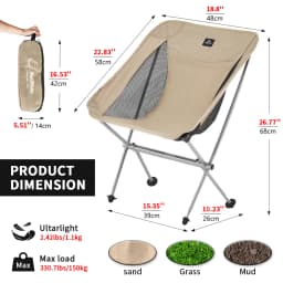 Naturehike 2024 Camping Chair Ultralight High Load Folding Quick Build Garden Chair Outdoor Foldable Picnic Beach Moon Chair