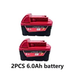 M18 For Milwaukee 18V Power Tool Battery, Charger BR XC M18B5 48-11-1860, Built-in 18650 Power Tool Battery 6.0Ah/9.0Ah/12.0Ah