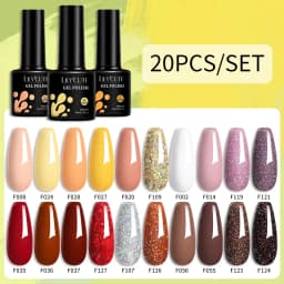 LILYCUTE 12PCs 7ml Nude Brown Red Nail Gel Polish Set Semi Permanent UV Gel For Nail Art Manicure Soak Off Gel Nail Polish Kit