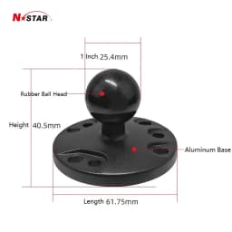1 Inch 25mm Ball Head Adapter Motorcycle Handlebar Clamp Mount Phone Ball Head Mount Aluminum Ball Base Socket Arm Mount for Ram