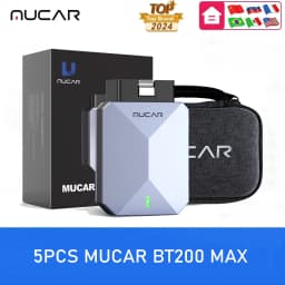 MUCAR BT200 MAX AI Diagnostic Tools CANFD ELM327 Prototol Full System OBD2 Scanner 15 Resets Lifetime Free Update VS BT200 PRO