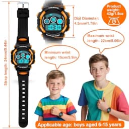 Socico Children's Watch Multi Functional Night Light Timing Sports Student Electronic Watch