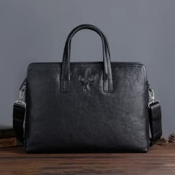 Retro Men's Briefcase Leather Casual Handbag Top Layer Cowhide Shoulder Bags Men Business Bag Pure Leather Laptop Tote Bags