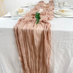 Wedding Table Runner Semi-Sheer Vintage Cheesecloth Gauze Table Decoration Setting Dining Party Christmas Banquets Arches Decor