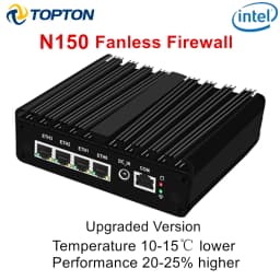 Intel N150 Mini PC Firewall Router 4 LAN I226-V 2.5G Celeron N5105 7305 J6412 NVMe Fanless Mini Computer Low Power PfSense Box