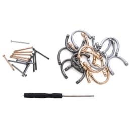 20Pcs Detachable D-Buckle Metal Opening D Ring Buckle Carabiner Clasp For Leather Craft Belt Strap Handle Shoulder Bag