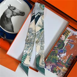 POBING 2025 New Style Binding Handle Hairband Silk Scarf 100% Mulberry Silk Amazon Celebration Twill Silk 5*86CM