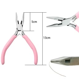 1PCS Mini Pliers Diagonal Pliers Round Bent Needle Nose Cutter Handcraft Beading Insulated Plier For Jewelry Making Hand Tool