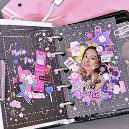 Korean Style Sticker Set For Kpop Photocards, Journaling & Toploader Deco - Premium Quality - Cute Ribbon Star Dialog Box & More