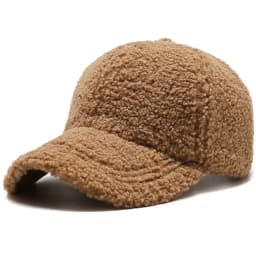 Autumn Winter Baseball Cap Women Artificial Lamb Wool Keep Warm Plush Sunshade Vintage Fashion Casual Solid Color Casquette Caps