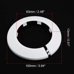 uxcell 2 Pcs Pipe Collar 64/75/90mm PP Radiator Escutcheon Water Pipe Cover Decoration White