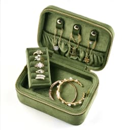 TAIMY Personalized Velvet Jewelry Box Double Layer Design High Capacity Travel Ring Necklace Earrings Jewellery Organizer
