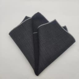 23cm Luxury Grey Wool Pocket Square For Men Vintage Plaid Striped Handkerchief Soft Skinny Hanky Banquet Cravat Suit Accessories