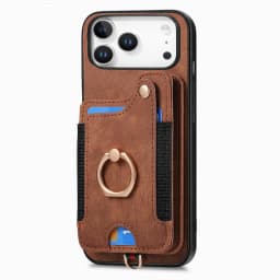 RFID Magnetic Wallet Ring Holder Card Solt Leather Case For iPhone 17 Pro Max 16 15 Plus 14 13 12 11 17Air 16E Bag Stand Cover