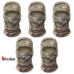 1pc/5pcs Stretchy Breathable Balaclava Cap Unisex Bicycle Motorcycle Helmet Inner Cap Outdoors Hiking Hunting Ski Mask Scarf