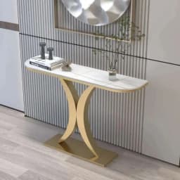 Nordic Light Luxury Console Table for Living Room Furniture Entryway Table Modern Hallway Table Semicircular Entrance Tables