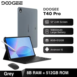 DOOGEE T40 Pro Tablet 12" IPS 2.4K 20GB(8+12) 512GB Helio G99 10800mAh Large Battery Quad Speaker 7.6mm Ultra-thin PC Smart Pad