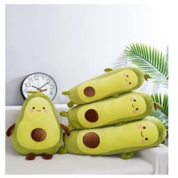 Kawaii Stuffed Fruit Avocado Doll Green Giant Avocado Plush Toy Soft Doll Big Sleeping Pillow Birthday Cute Gift