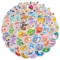 50PCS Bottle Elf Stickers Exquisite and Cute Account Materials Phone Cases Laptop Suitcases Water Cups Waterproof Stickers