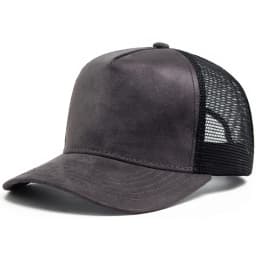 Unisex Hot Selling 5 Panel Mesh Suede Trucker Hat Men High Quality Baseball Cap Spring Summer Breathable Adjustable Sports Hats