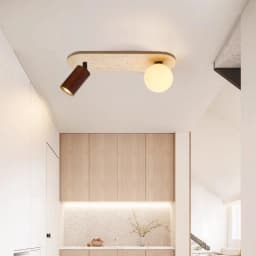 IWHD Japan Wabi Sabi LED Ceiling Lights Bedroom Bathroom Corridor Home Lighting Yellow Travertine Ceiling Lamp Lampy Sufitowe