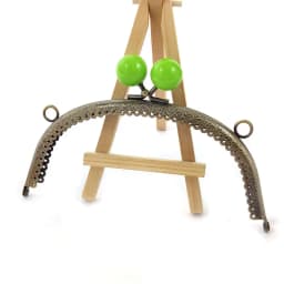 5Pcs Deepeel 16.5cm Colored Bead Metal Bag Handle DIY Handmade Sewing Brackets Kiss Clasp Purse Frame Handles for Making Bags
