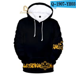Anime One P Hoodies 3D Print Pullover Sweatshirt Monkey D Luffy Ace Sabo Shanks Law Battle Tracksuit Outfit Casual Outerwear