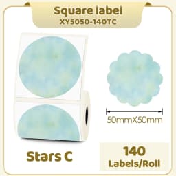 M110 M200 M221 2' Color Circle Thermal Sticker Label Self-Adhesive Round Direct Sticker Label for DIY Logo Design QR Code 1 Roll