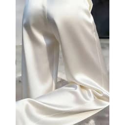 Women Solid Color Acetate Satin Wide Leg Pantalons Korean Lady Fashion Casual Trousers Summer Femme High Waist Straight Leg Pant