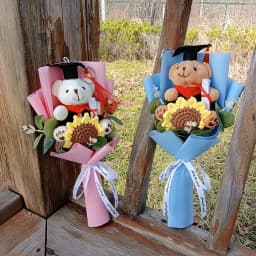 Graduation Bear Plush Toy Cute Teddy Bear Soft Doll Bouquet Valentine Christmas Birthday Gift