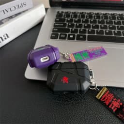 For Airpods Pro 2 Case,3D EVANGELION Anime TPU Shockproof Earphone Cover For Airpods 4 3 2 1 Cover With Keychain Funda