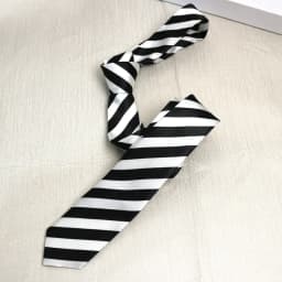 Black and white striped tie narrow version girls casual 5CM hand play trend earth cool dance