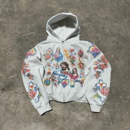 American sweatshirt jacket retro elements men and women same spring lazy trend long-sleeved zipper hoodie couple casual style
