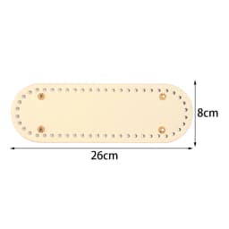 Handmade Oval Bottom for Knitted Bag PU Leather Pad Handcraft Bag Base With Holes DIY Crochet Bag Bottom Accessories