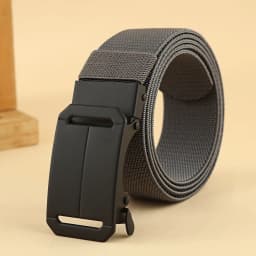 New Automatic Buckle Belt, Canvas Tactical Workwear Casual Outdoor Military Training Pants Belt For Men