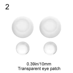 1Set 8~26mm Half Round Acrylic Doll Eyes Eyeball High Quality DIY Sticking Mud Clay Doll Safety Eyes Toy Accessories
