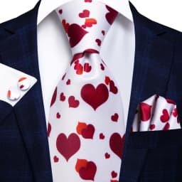 Hi-Tie White Red Striped Paisley Solid Wedding Tie For Men Design Mens Necktie Hanky Cufflink Business Party Dropshipping