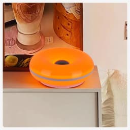 USB Plug Doughnut Table Lamp Bedroom Bedside Ambient Light Bauhaus Living Room Dining Room Decorative Light(Not Glass)