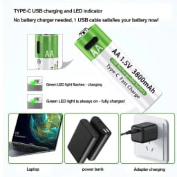 2026 NEW Lithium-Ion Battery Type-C Rechargeable High-Capacity AA&AAA Battery For Remote Control, Mouse, Electric Toys