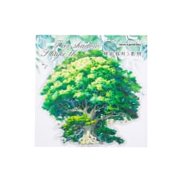JIANWU 10 Sheets Tree Shadow Shakes Leaves Series Landscaping Shell Light PET Sticker Creative DIY Journal Collage Stationery