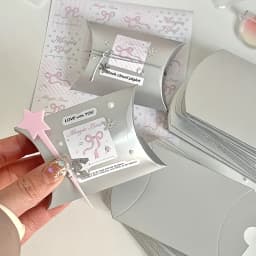 50PCS Silver Color Paper Jewelry Box Blank Blind Bag Packaging Earring Necklaces Rings DIY Christmas Hollween Wrapping Wholesale