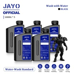 JAYO Water Washable 3D Resin 5pcs/set 3D Printer Resin 405nm UV Standard Rapid Photopolymer Resin for LCD/DLP/SLA 3D Printer